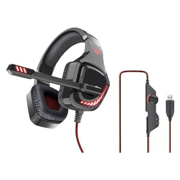 Ovleng Q11 Casque Gamer Usb Son Virtuel 7.1 Bleu Avec Micro Et Éclairage Led Hp 50mm