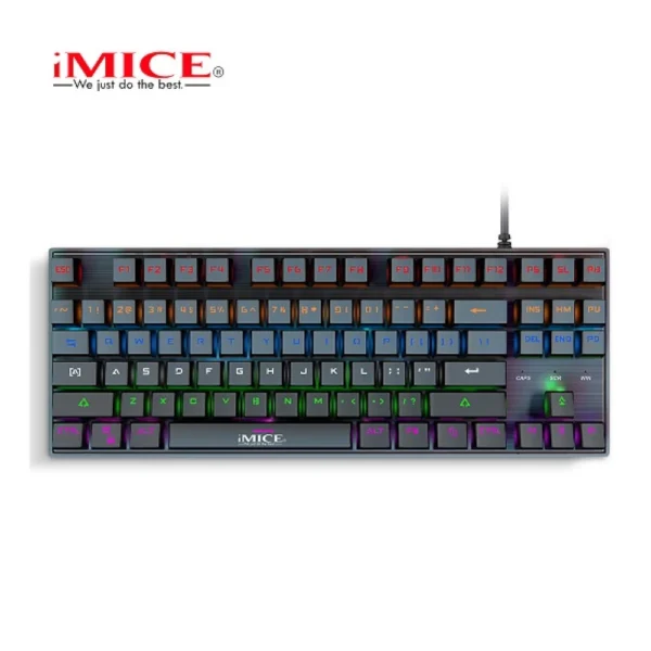 IMICE MK-X60 Clavier Gamer Mécanique Rétroéclairage RGB et Interrupteurs Blue Axis