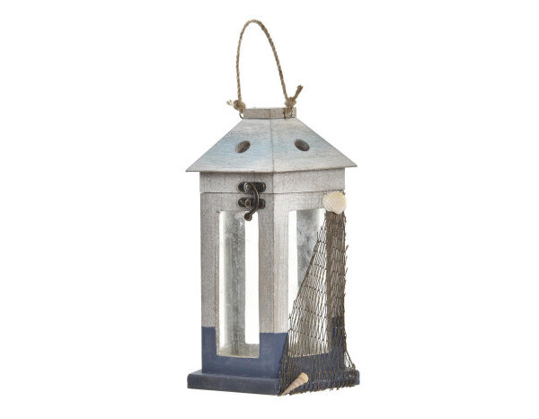 BOUGEOIR EN MDF ET CRISTAL 14X14X23 -LM-195466