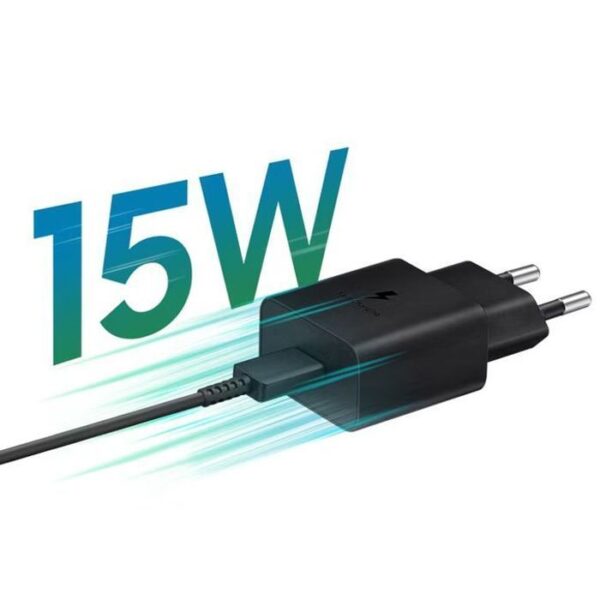 Samsung - Chargeur mural C-à-C 15 W (avec câble C-à-C)- EP-T1510XBEGWW