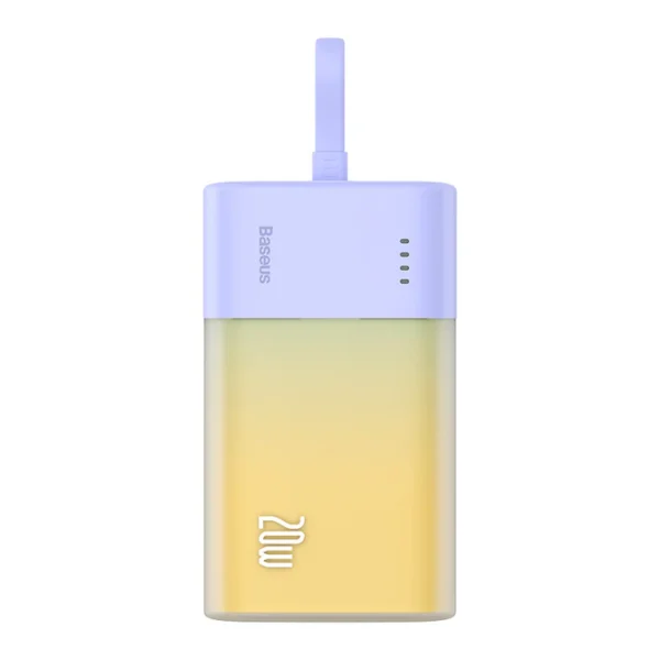 Baseus 20W 5200mAh Banque d'alimentation avec cable Iphone Violet