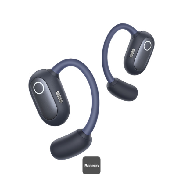 Baseus Eli Sport 1 Écouteurs sans fil ouverts avec étanchéité IPX4, TWS, micros ENC et tour de cou amovible – Noir -A00064400121-00
