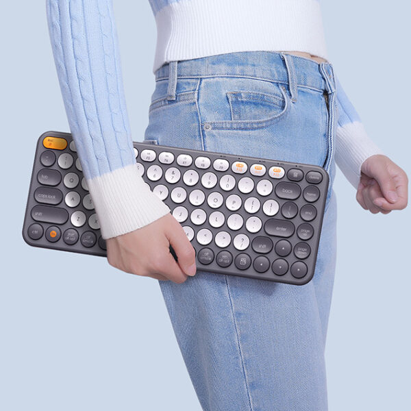 Baseus Clavier sans fil K01Atri-mode Gris givré