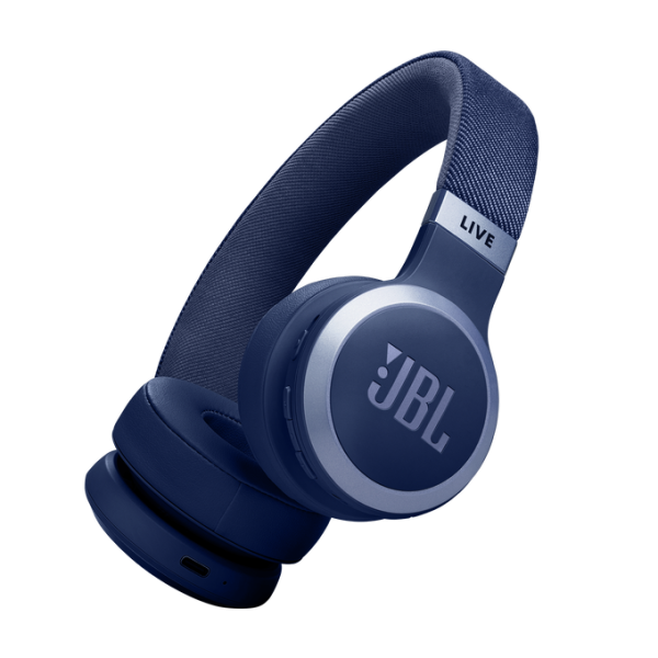 JBL Live 670NC Casque sans fil supra-auriculaire avec Réelle Réduction de Bruit Adaptative - Bleu