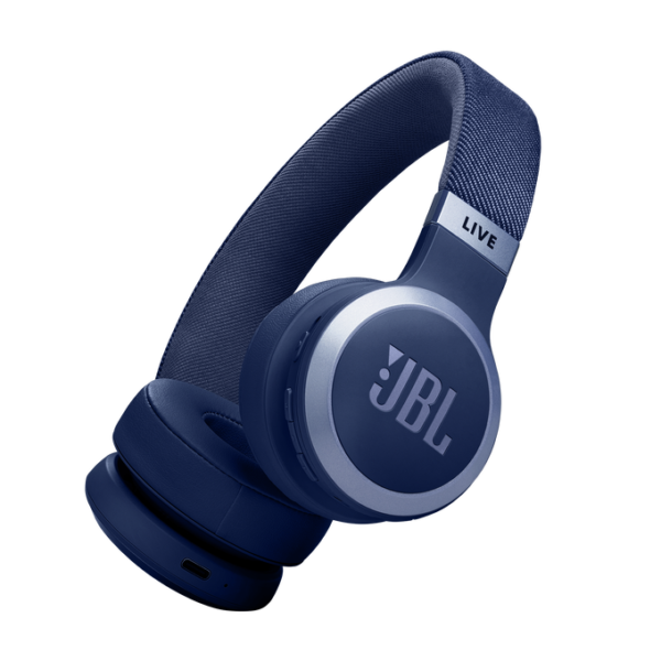 JBL Live 670NC Casque sans fil supra-auriculaire avec Réelle Réduction de Bruit Adaptative - Bleu