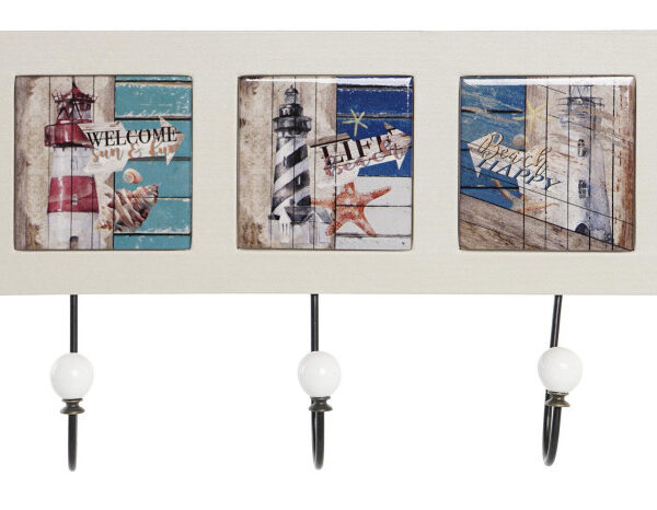 PORTE MANTEAU MDF METAL 40X7X26 PHARE MULTICOLORE LM-203849