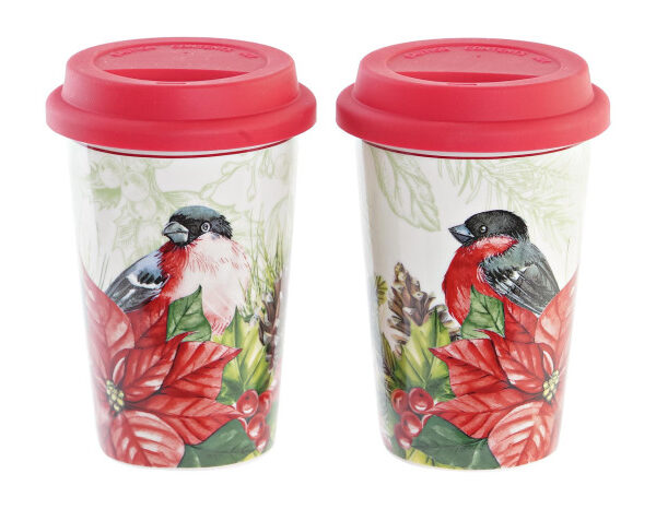 MUG PORCELAINE SILICONE 9,5X9,5X14 400ML 2 MOD. NV-197442