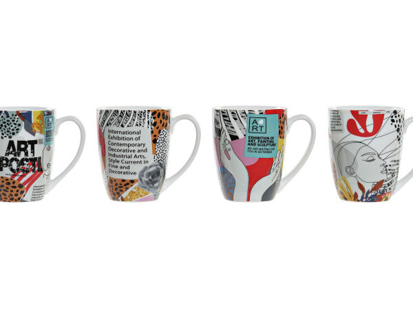 MUG PORCELAINE 12X8,5X10,4 360ML MODERNE 4 MOD - PC-194983