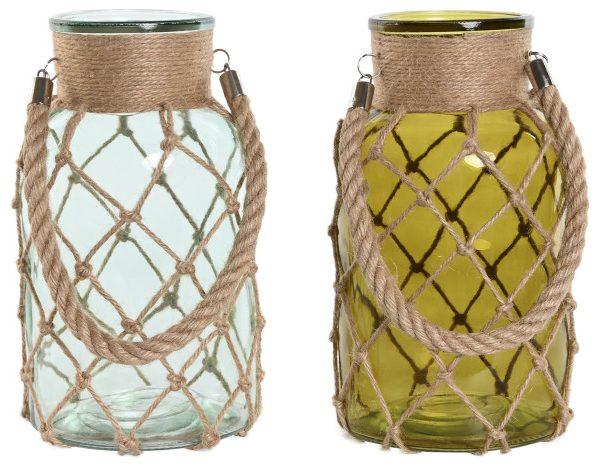 BOUGEOIR VERRE 15,5X15,5X26 2800ML CORDE 2 MOD. PV-210361