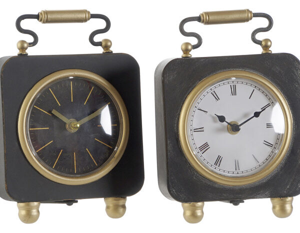 HORLOGE POSER MÉTAL PVC 14,5X5X21 DORÉ- RE-199320