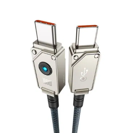 Baseus Câble Fibre Braiding Type-C vers Type-C 100W Titanium