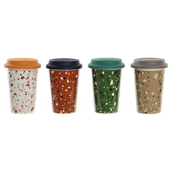 MUG PORCELAINE SILICONE 10X10X14 400 ML, 4 MOD. LC-179348