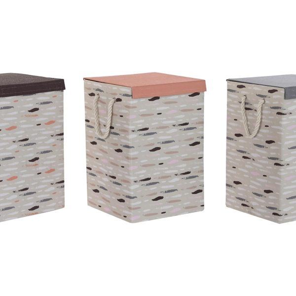 PANIER LINGE POLYESTER 36X36X55 3 MOD. DC-198947